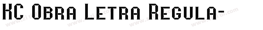 KC Obra Letra Regula字体转换
